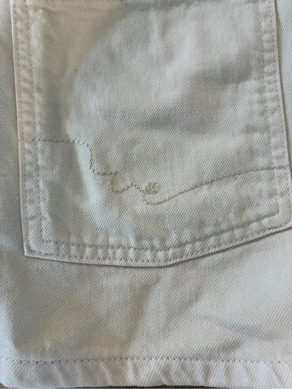 We The Free Cream High-Rise Denim Shorts - Picture 4 of 6